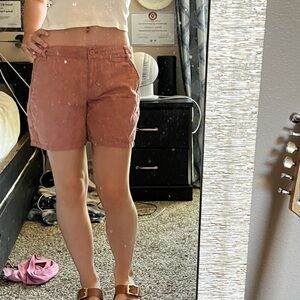 woman’s brown baggy cargo(ish) shorts
